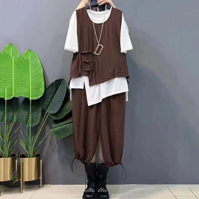 여성세트 3종세트 / 조끼 + 반팔티 + 여름바지 / ZFY080707 50