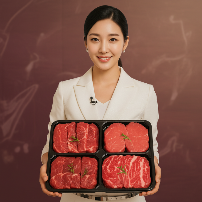 산미담 한우 1++ 선물세트 최상급 구이용 1kg 꽃등심 2호선물세트, 1개