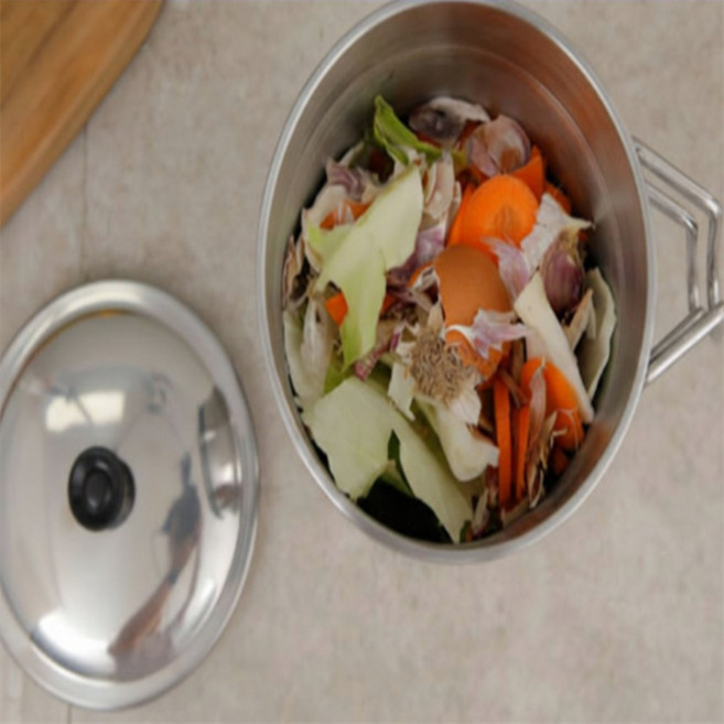 샵이코노 스텐 음식물 쓰레기통 2L 음식물쓰레기통2L