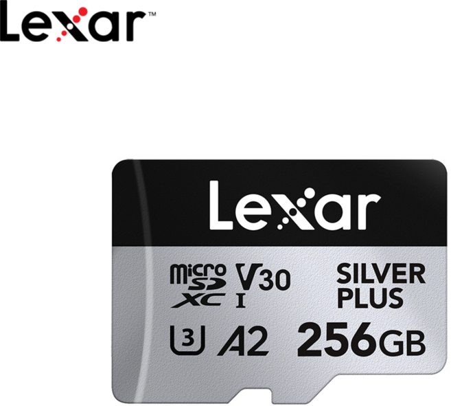 렉사 Lexar SILVER PLUS microSD Card UHS-I 마이크로SDXC 카드, 1개, 256GB