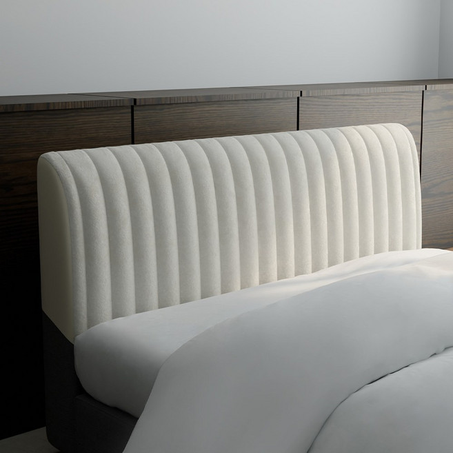 베오라 누빔 침대헤드커버 고탄력 헤드보드 덮개, 1개, 아이보리