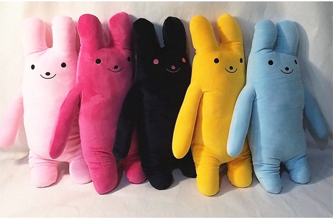 長耳兔娃娃 柔軟舒適玩偶, 8吋-22cm柔柔兔-桃紅色