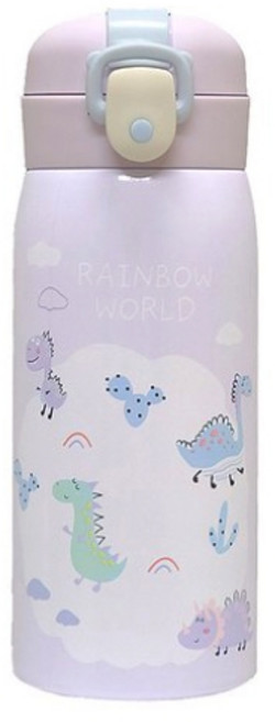 파스텔 디노보온병 350ml, 퍼플, 1개