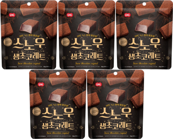 PB 스노우 생초코레트 오리지널 32g, 5개