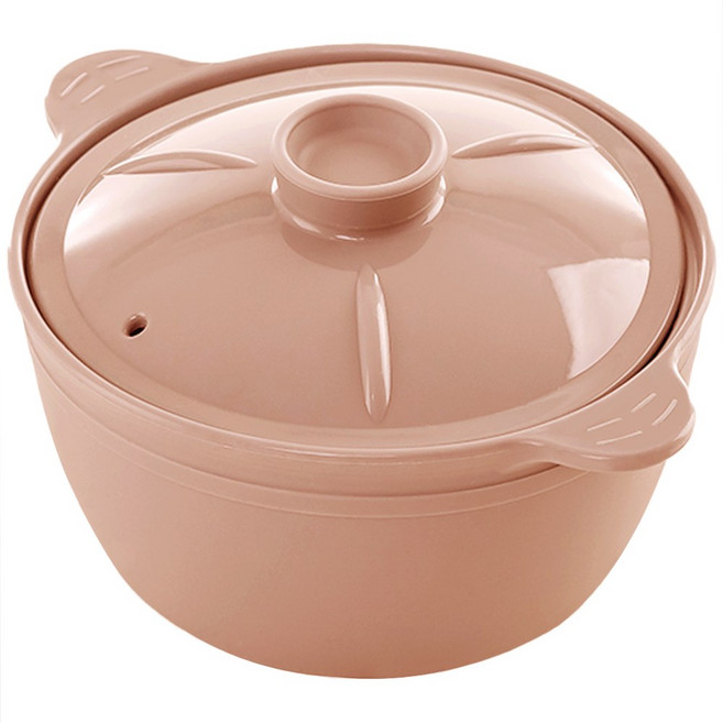 국산 실리콘 냄비 500ml 계란찜기 전자레인지 찜기 용기 이유식 다용도, 브릭레드, 1개