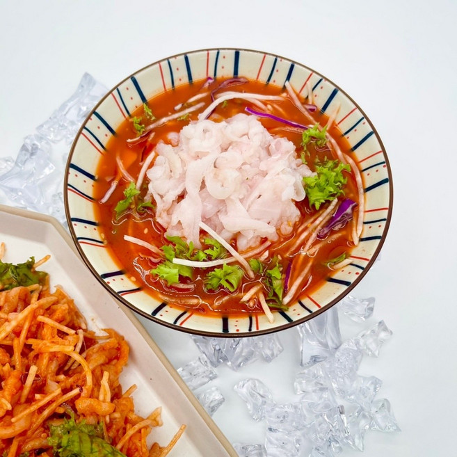 물가자미 세꼬시회 풀세트 국내산 자연산 100% 동해바다 회 밀키트 캠핑 여행 간편하게, 2세트