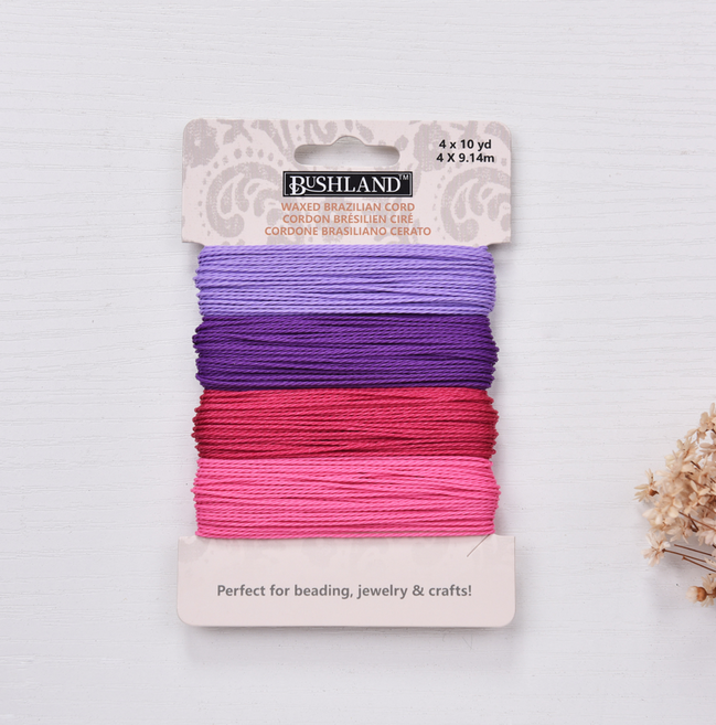 1mm 폴리에스터 왁스 코드 4in1 소분 팔찌실 매듭실 세트 왁스실 주얼리실 팔찌만들기, 1개, 09.파티