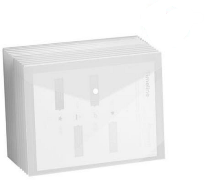 DELI 델리 단추형 A4 봉투파일 PP302-T50, A4투명 50p, 5세트