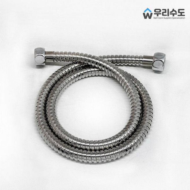 우리수도 욕실 분리형 해바라기용 해바라기 연결줄 60cm 1m, 실버, 100cm