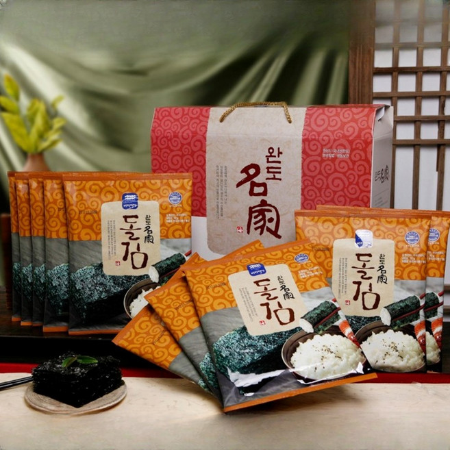 완도 돌김 구이김 10봉 선물세트 1호 완도명가 명절 김 선물, 단품