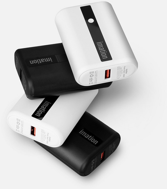 이메이션 초소형 미니 보조배터리 10000mAh 멀티단자, IMPB100, 블랙