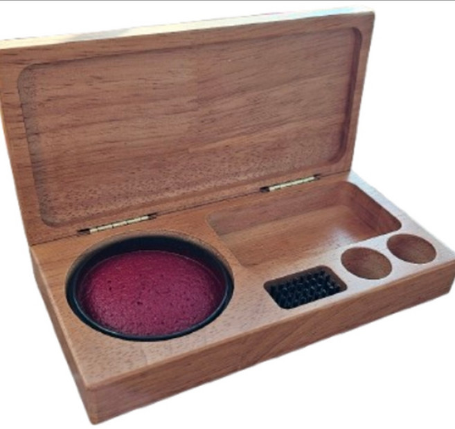 고급 원목 인주함 인장함 사무실인주함 인주케이스 국산 성림인주사용, B 원목인주함 한세트