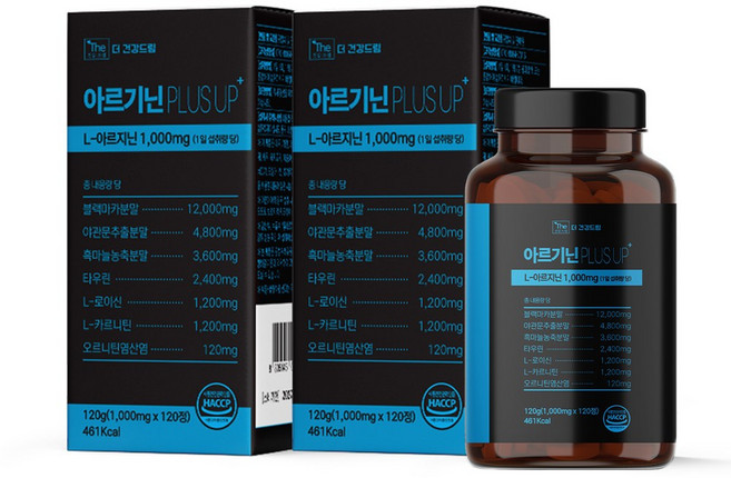 더건강드림 아르기닌 plus up, 2개, 120정