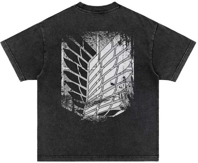 레트로 조사병단 프린트 반팔 티셔츠 커플 고우리