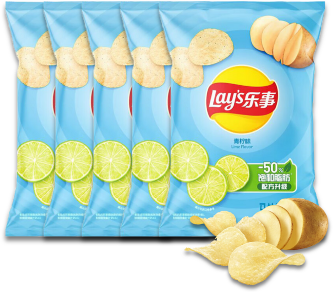 레이즈 라임맛 감자칩 Lays 레몬맛 상큼한 라임향 포테토칩, 5개, 40g