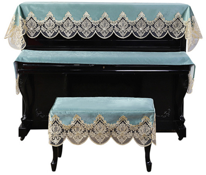 코네임 피아노 커버 + 건반 커버 + 의자 커버 세트 2W023, 혼합색상, 1세트