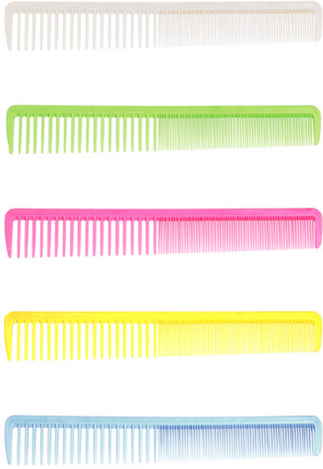 PRO-20 미용 커트 빗 혼합 5가지 색상 1세트 / 색상별 개별 구매 가능, 1개, 그린