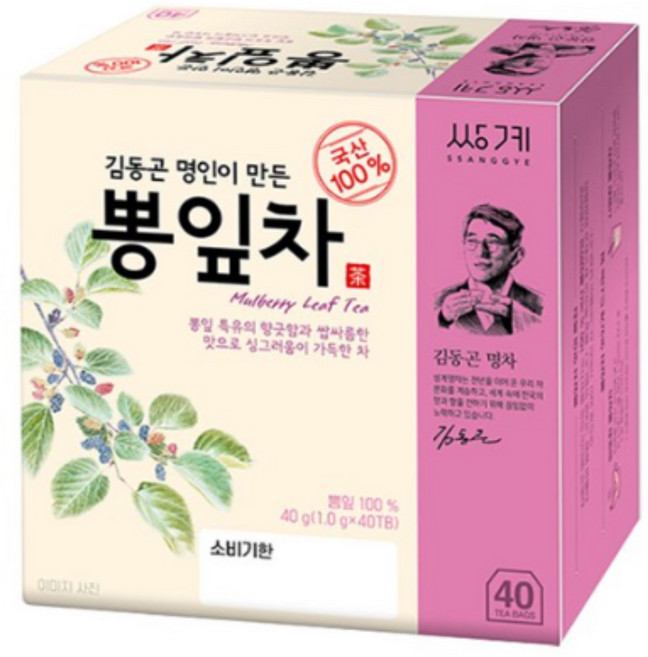 쌍계명차 김동곤 명인이 만든 뽕잎차, 1g, 40개입, 1개