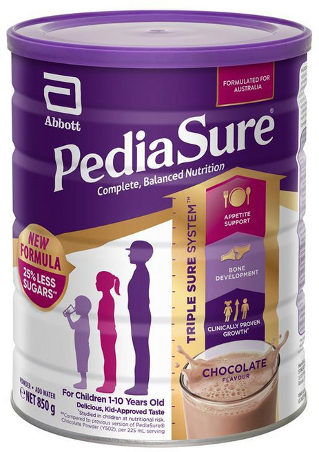 호주 페디아슈어 Pediasure chocolate 초콜렛맛 어린이 쉐이크 파우더, 2개, 850g