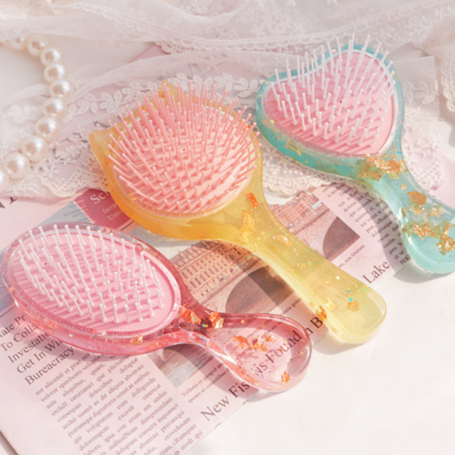 레진몰드 통통빗 투명 실리콘 몰드 DIY 공예용 쪼만한마을, #하트통통빗set(Z-55)