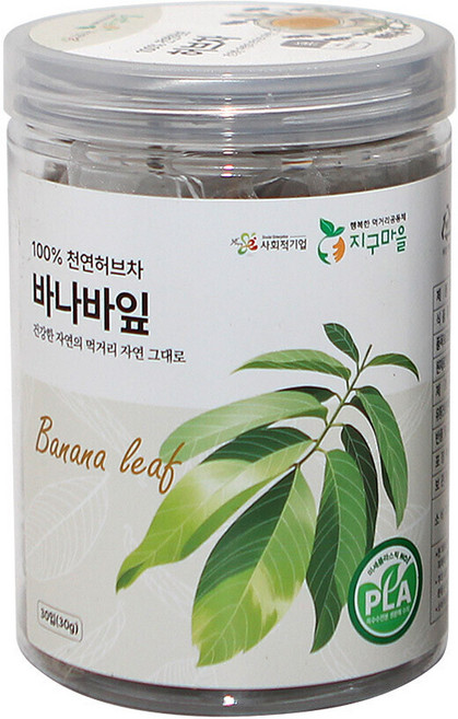 지구마을 옥수수전분 생분해필터 바나바잎차 PLA 삼각티백 허브티백차, 1개, 30개입, 1g