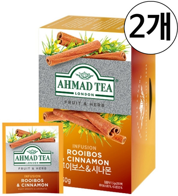 아마드티 루이보스&시나몬 허브차 티백, 1.5g, 20개입, 2개