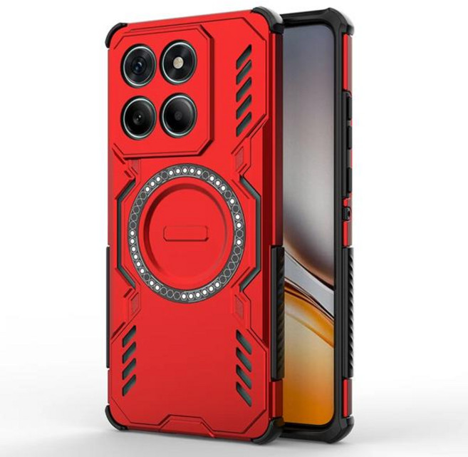 [댐프더스터 청소스펀지] 모토로라 엣지 60 60s 50 40 Pro Fusion Neo Magsafe 마그네틱 무선 충전 하드 플라스틱 커버용 아머 밀리터리 등급 케이스, 06 Moto 엣지 60, [08] 빨간, 1개