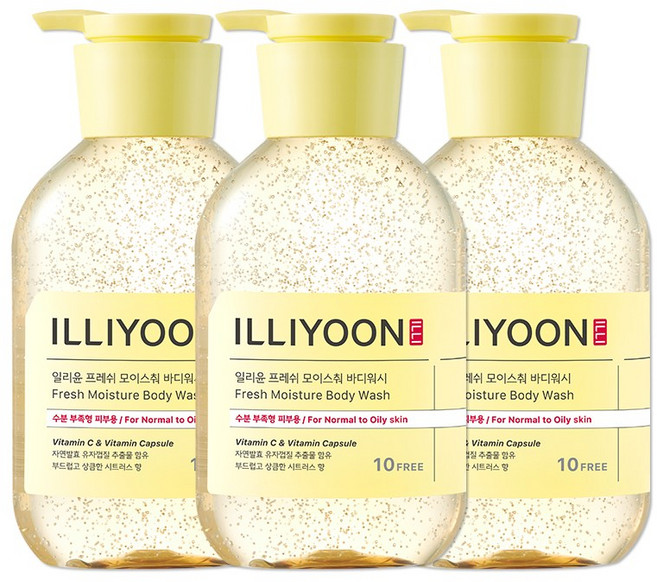 일리윤 프레쉬 모이스춰 바디워시, 3개
