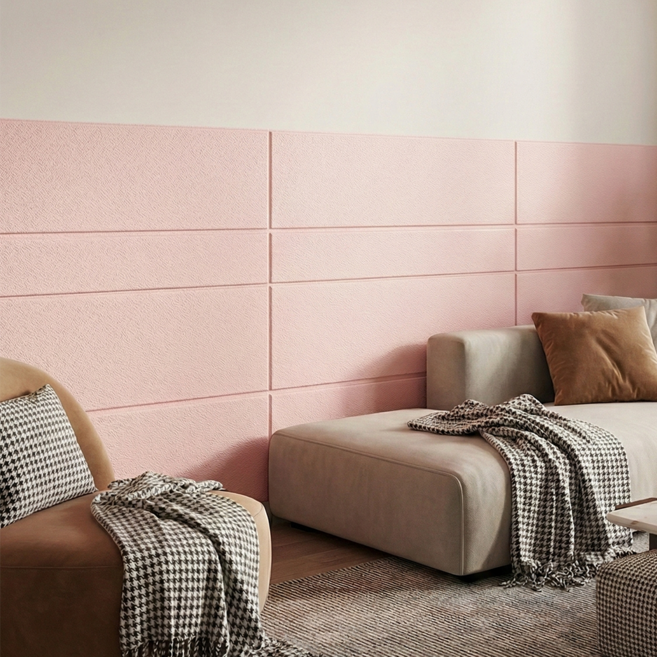 층간소음 특대형 방음 벽면 충돌 방지 두꺼운 접착식 우리집 안심 보호대, 베이비 핑크, 1개