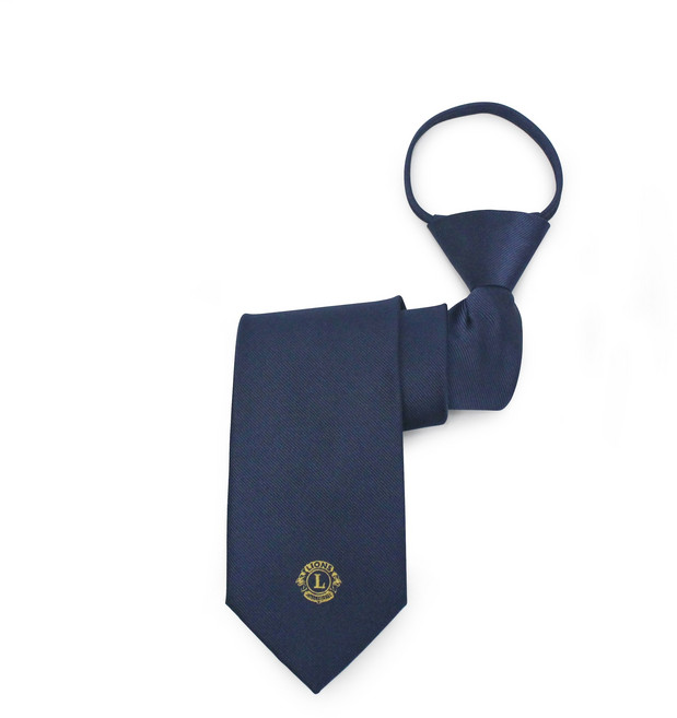 네오바트 라이온스넥타이 국제 라이온스클럽넥타이 네이비 지퍼 지동넥타이 2종