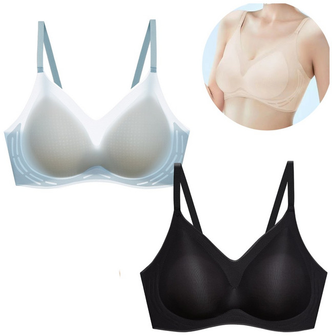 어썸브라 여름 쿨링브라 노와이어 빅사이즈 패드고정 버클브래지어