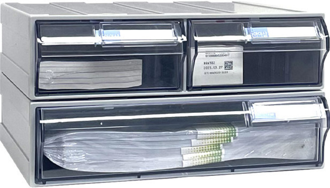 [국내생산 완제품] 시스템 멀티박스 부품 정리함 투명 조립식 수납함 멀티박스301 302 303, 1개, 303 2단