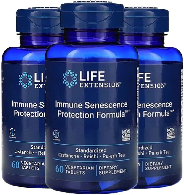 라이프익스텐션 면역 노화 보호 포뮬러 60 식물성 정제 3팩, 3개, 60정 - 쿠팡