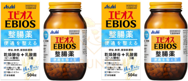 Asahi EBIOS 에비오스 드라이드 이스트 천연맥주 효모 504타블릿 2팩, 504정, 2개