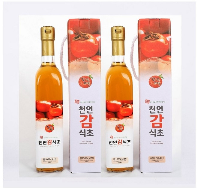 감익는마을 7년숙성 천연 감식초 1.5L - 항아리 자연발효 음용식초 무설탕 무첨가 식초, 500ml, 2개