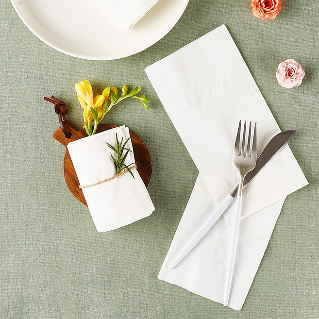 디너냅킨 무지 인쇄제작 2겹 2000매, 디너냅킨(무지), 2겹 2000매 x 1박스, 정사각형, 1개