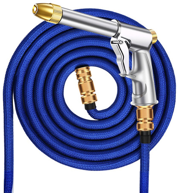 POWER 자동차세차호스 베란다 청소호스 정원호스 원예 가든 물 호스 분사건 실버색상, 22m, 실버2423060 4 _22M