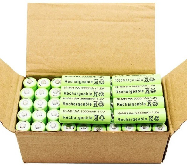 충전식 배터리 녹색 정원 태양광 램프 LED 손전등 랜턴 토치 NiMH 1.2V AA 3000mAh, 05 4 PCS Battery