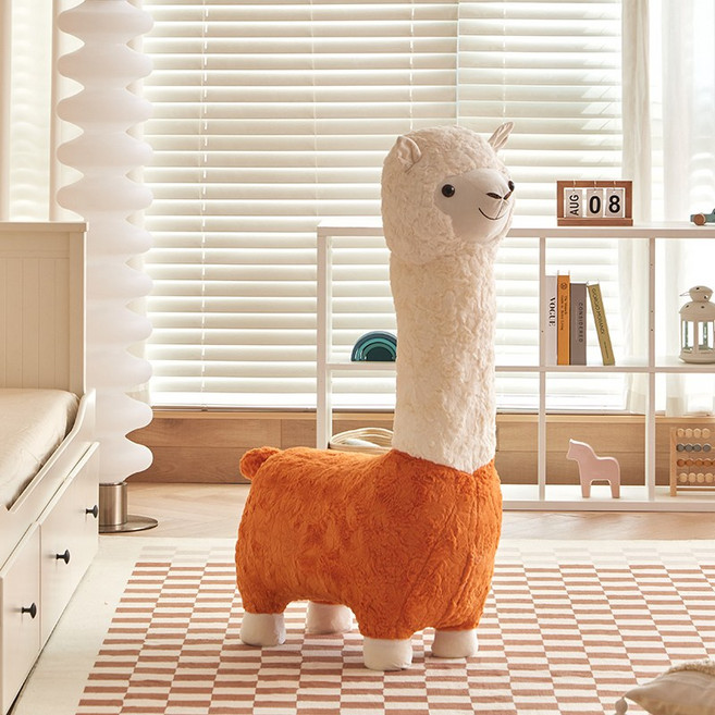 알파카 1인용 의자 소파 키즈카페 좌식 돌선물, A.오렌지 알파카
