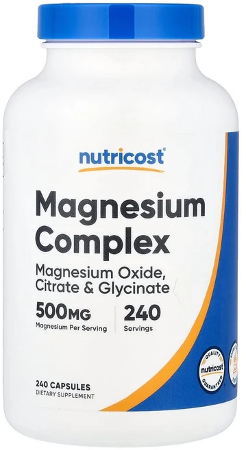 아이허브 마그네슘 복합체 500mg 캡슐 240정, 1개 - 쿠팡