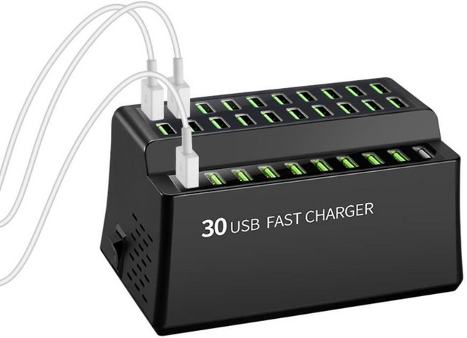 USB 멀티포트 허브 대용량 칼디지트 노트북 사테치, M. 20포트 A7 팬 100W 5V20A