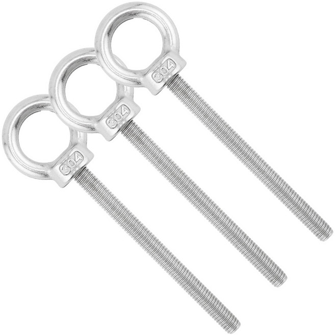 유스툴 SUS 304 스텐 아이볼트 고리 나사 3개, 1팩, 70mm, M6