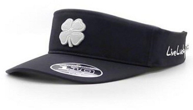 블랙클로버 프리미어 바이저 골프 모자, 블랙 + 화이트, 1개