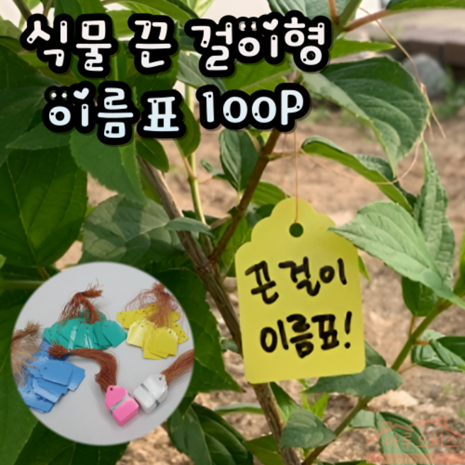 걸이형 식물 나무 이름표 태그 라벨 중100P 표식 묘목 작물 화단 수목 원예 정원