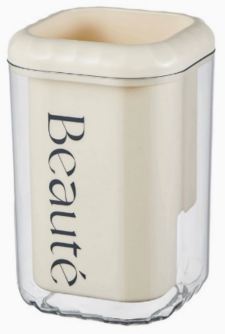 모드인 다용도 물빠짐 수저 조리도구 정리함, 크림베이지, 1개