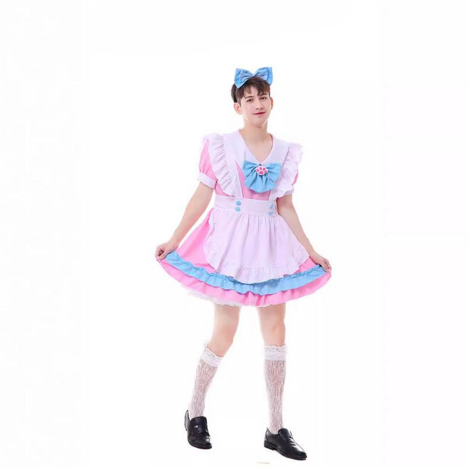 메이드복남자 하녀복 졸업사진 코스튬 여장 코스프레