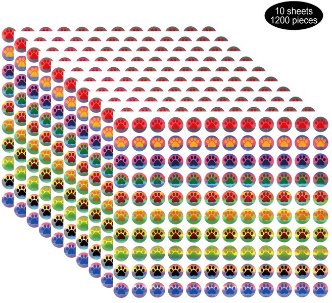 미룬토 레이저 반짝이칭찬 격려 교육용 스티커 세트 1500p RT088, 1세트, 고양이 젤리모양X10장