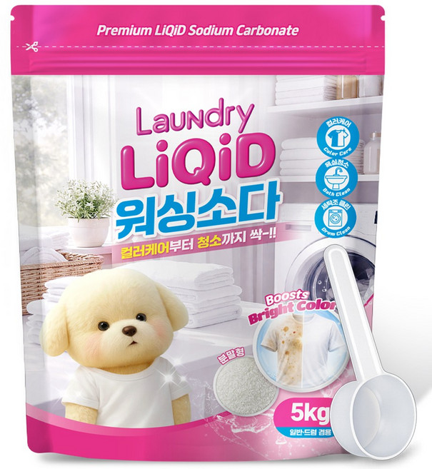 터치 프리미엄 워싱소다 국내산 100% 세탁세제, 5kg, 1개