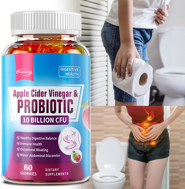 사과식초 & 프로바이오틱스 100억 CFU - 소화 기능 개선 및 체중 감량, 1개, 100정