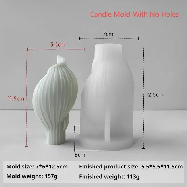 실리콘 3D 휠 캔들 스틱 몰드 석고 시멘트 DIY 선물 아로마 테라피 기하학 촛불 만들기 홈 데코, 04 J-1019-Candle, 01 빠른